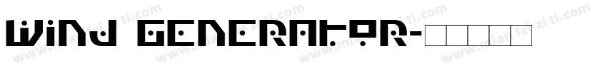 wind generator字体转换